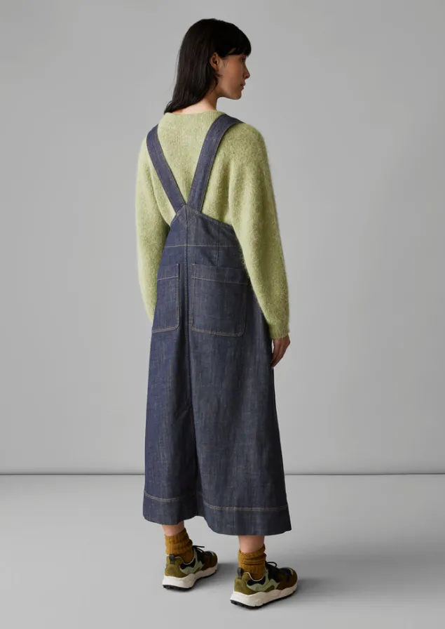 side_button_denim_pinafore_dress_7.webp Denim | Dresses-TOAST Side Button Denim Pinafore Dress Indigo