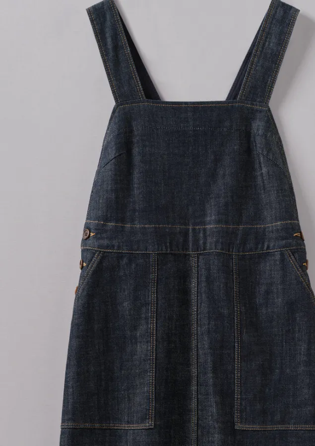 side_button_denim_pinafore_dress_8.webp Denim | Dresses-TOAST Side Button Denim Pinafore Dress Indigo