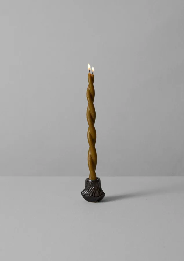 Candles & Holders-TOAST Skar Organics Beeswax Twist Dinner Candle GreenTea