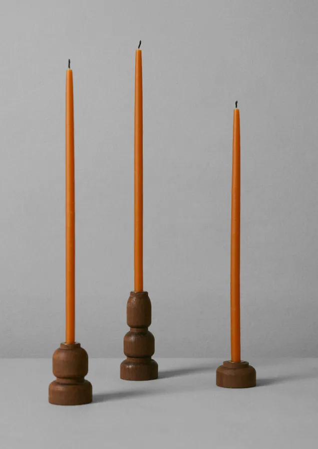 skar_organics_slim_beeswax_dinner_candle_set_4.webp Candles & Holders-TOAST Skar Organics Slim Beeswax Dinner Candle Set Paprika