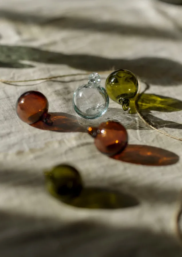 small_hand_blown_glass_bauble_set_7-1.webp Glass | Christmas Decorations-TOAST Small Hand Blown Glass Bauble Set Multi