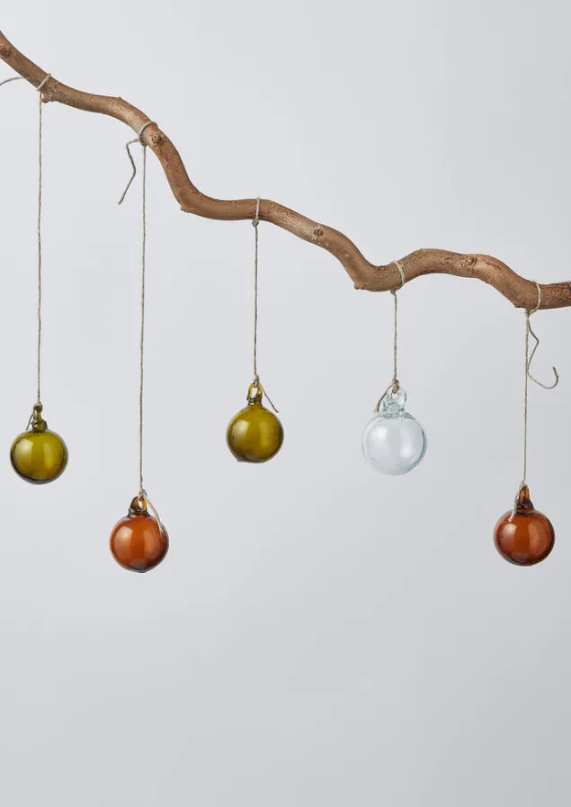 small_hand_blown_glass_bauble_set_9-1.webp Glass | Christmas Decorations-TOAST Small Hand Blown Glass Bauble Set Multi