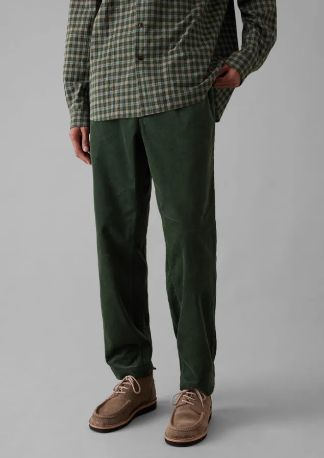 soft_organic_cord_drawstring_trousers_7-1.webp Cord | Trousers-TOAST Soft Organic Cord Drawstring Trousers DarkMineralGreen