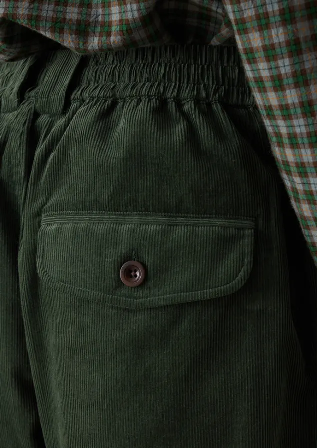soft_organic_cord_drawstring_trousers_8.webp Cord | Trousers-TOAST Soft Organic Cord Drawstring Trousers DarkMineralGreen