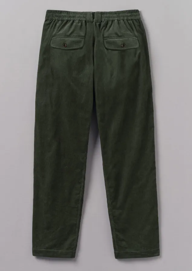 soft_organic_cord_drawstring_trousers_9.webp Cord | Trousers-TOAST Soft Organic Cord Drawstring Trousers DarkMineralGreen