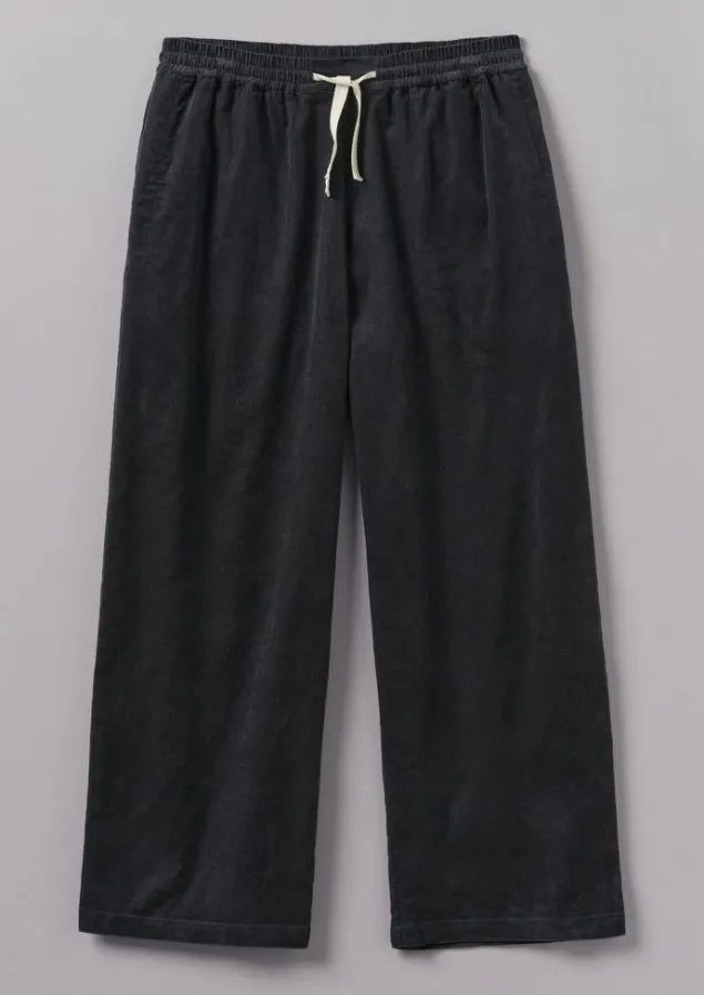 Cord | Loungewear-TOAST Soft Organic Cord Lounge Trousers Charcoal