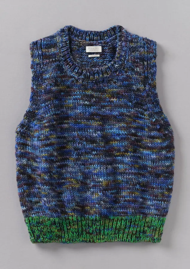 space_dyed_wool_knitted_tank_5.webp Knitwear-TOAST Space Dyed Wool Knitted Tank Galaxy/Green