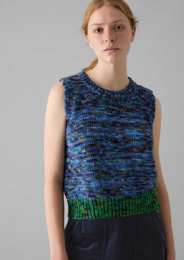 space_dyed_wool_knitted_tank_6.webp Knitwear-TOAST Space Dyed Wool Knitted Tank Galaxy/Green