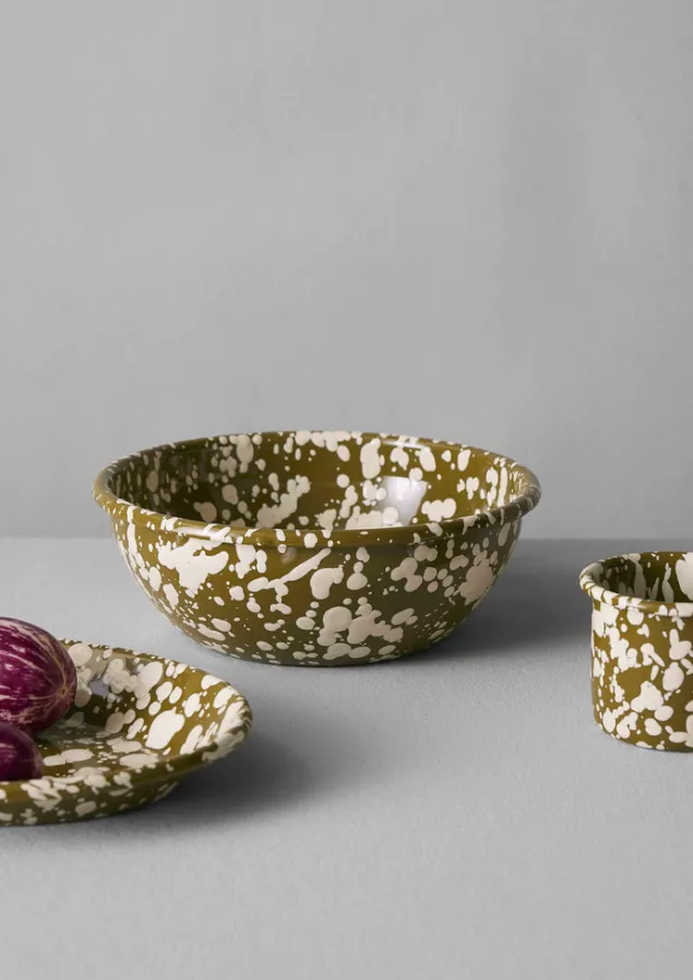 splatter_enamel_platter_15.webp Outdoor | Kitchen-TOAST Splatter Enamel Platter Olive/Ecru
