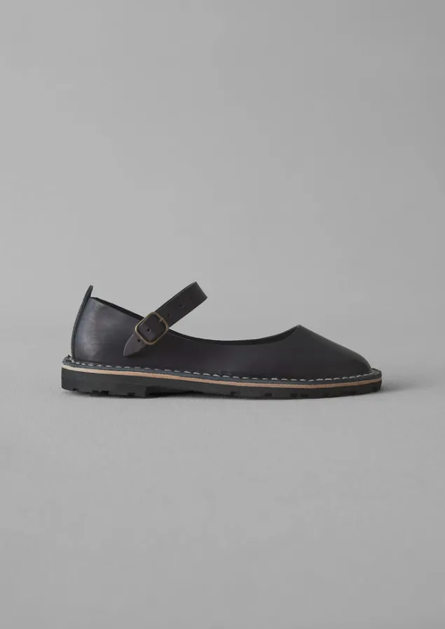 Shoes-TOAST Steve Mono Leather Mary Jane Shoes Black