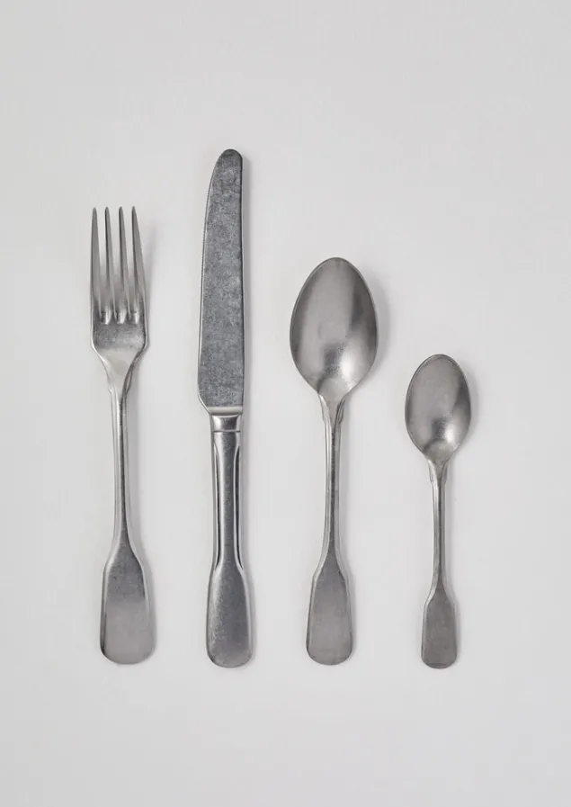 stonewashed_cutlery_set_3.webp Kitchen | Tableware-TOAST Stonewashed Cutlery Set Silver