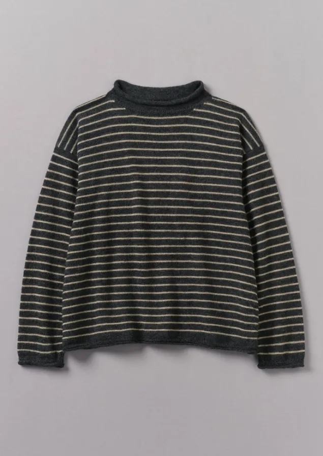 stripe_alpaca_wool_sweater_5-1.webp Loungewear | Tops & Tees-TOAST Stripe Alpaca Wool Sweater Charcoal/Oatmeal