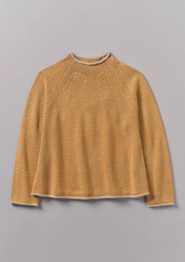 stripe_linen_cotton_sweater_15.webp Linen | Jersey-TOAST Stripe Linen Cotton Sweater Spice/Putty