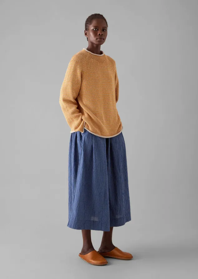 stripe_linen_cotton_sweater_21.webp Linen | Jersey-TOAST Stripe Linen Cotton Sweater Spice/Putty
