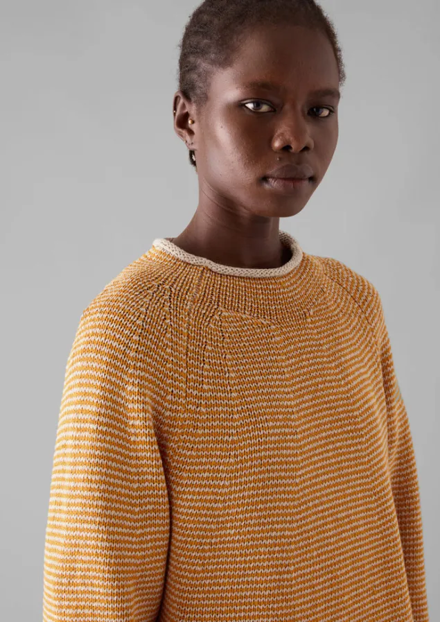 stripe_linen_cotton_sweater_23.webp Linen | Jersey-TOAST Stripe Linen Cotton Sweater Spice/Putty