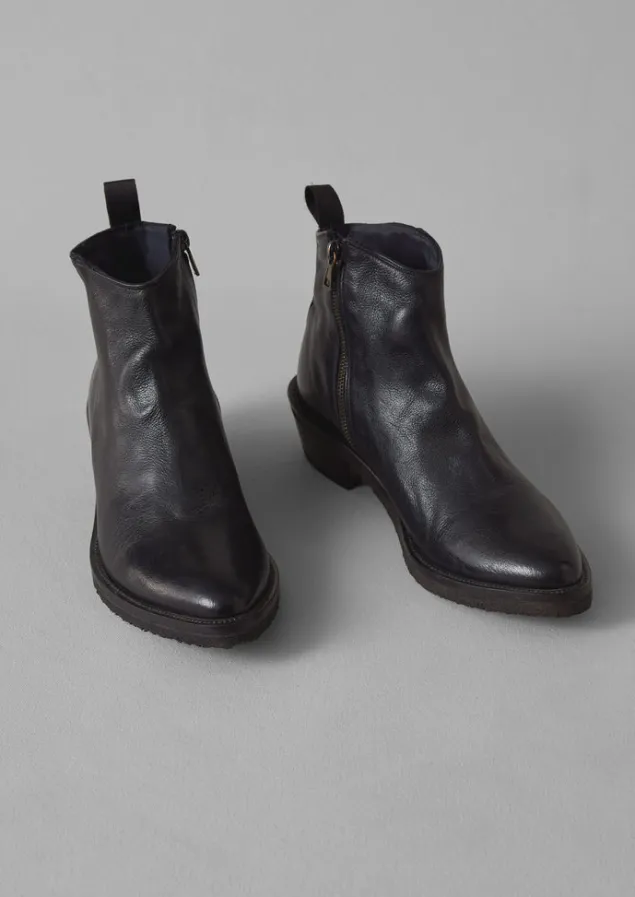 Boots-TOAST Sturlini Leather Ankle Boots Black