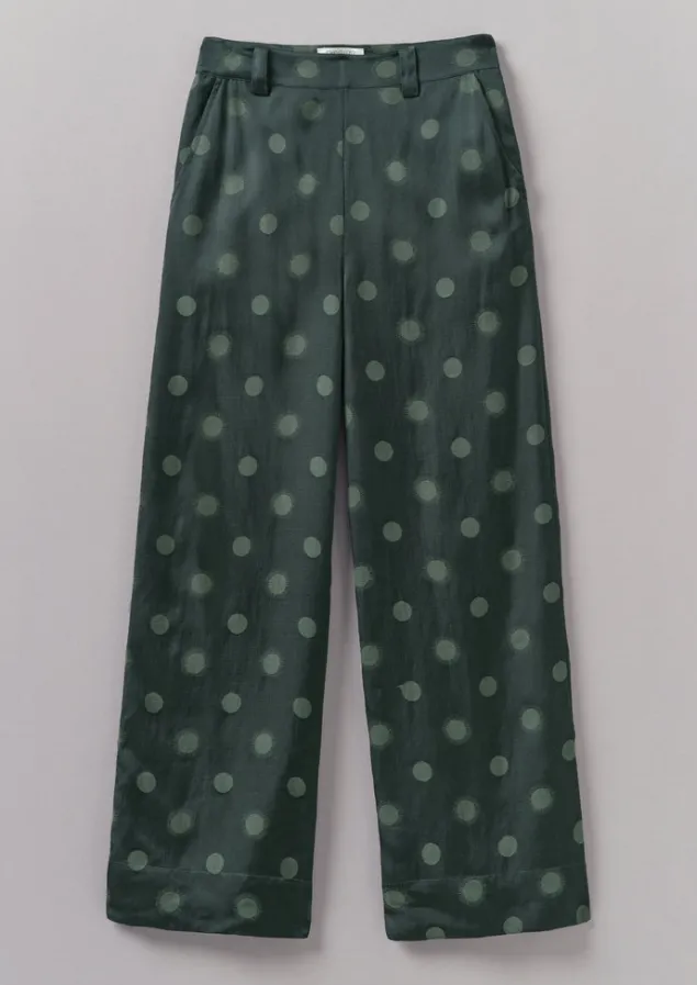 Trousers-TOAST Sun and Moon Jacquard Trousers Oil