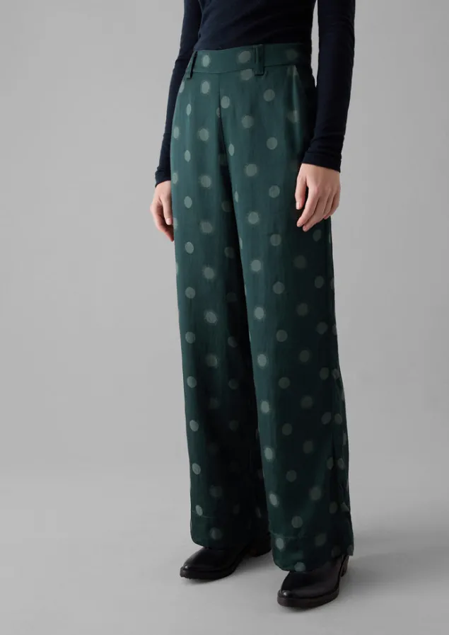 Trousers-TOAST Sun and Moon Jacquard Trousers Oil