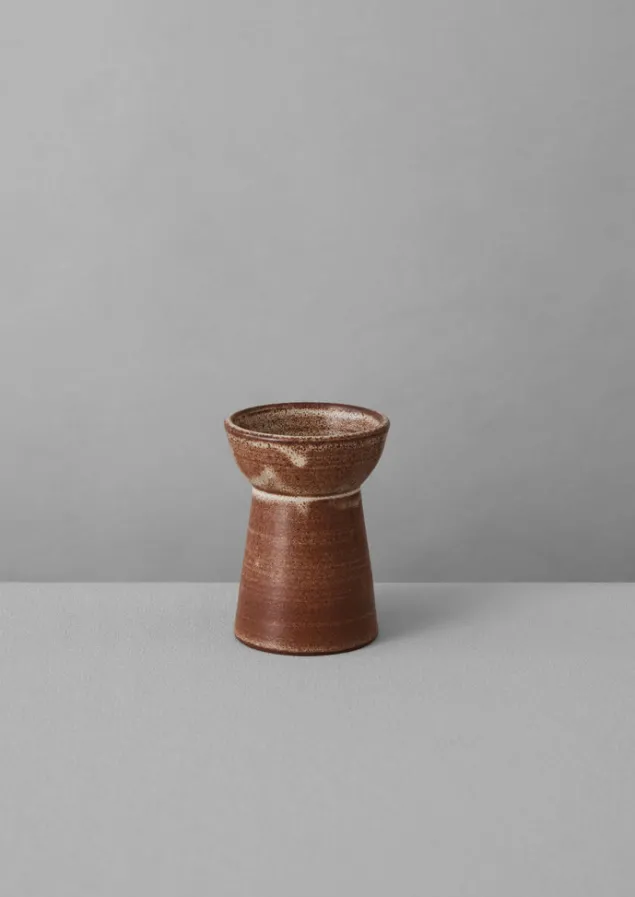 sz_ceramics_pillar_candle_holder_2.webp Decorative Pieces | Ceramics-TOAST SZ Ceramics Pillar Candle Holder Chestnut