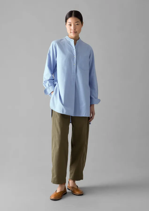 taro_cotton_oxford_long_shirt_6.webp Workwear | Shirts-TOAST Taro Cotton Oxford Long Shirt Chambray