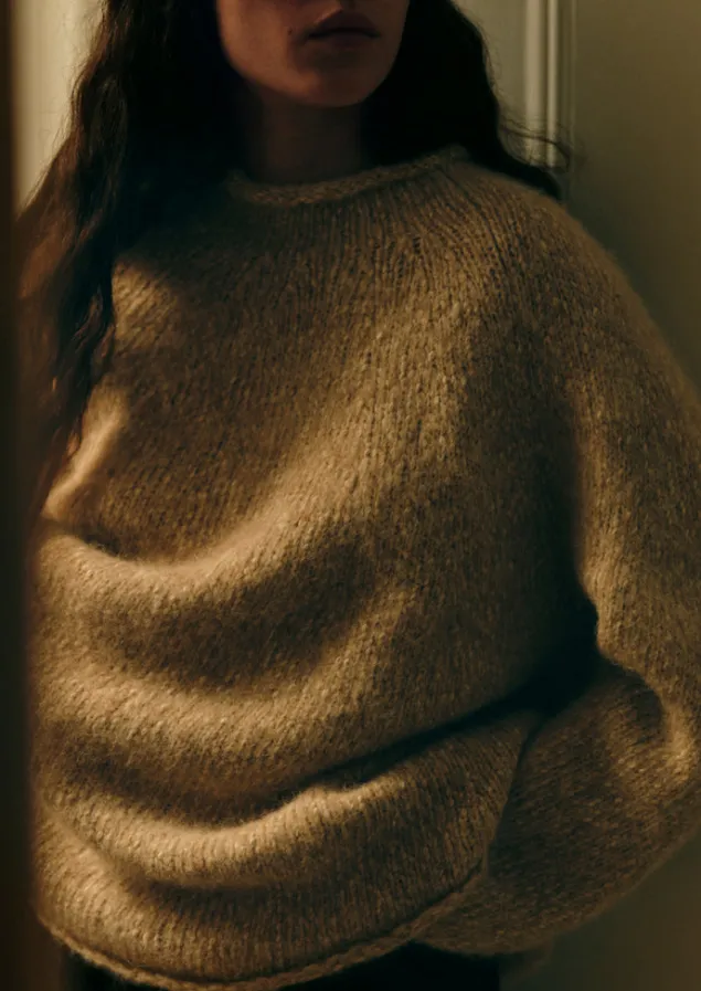 Jersey | Loungewear-TOAST Textured Cotton Alpaca Sweater Moonstone