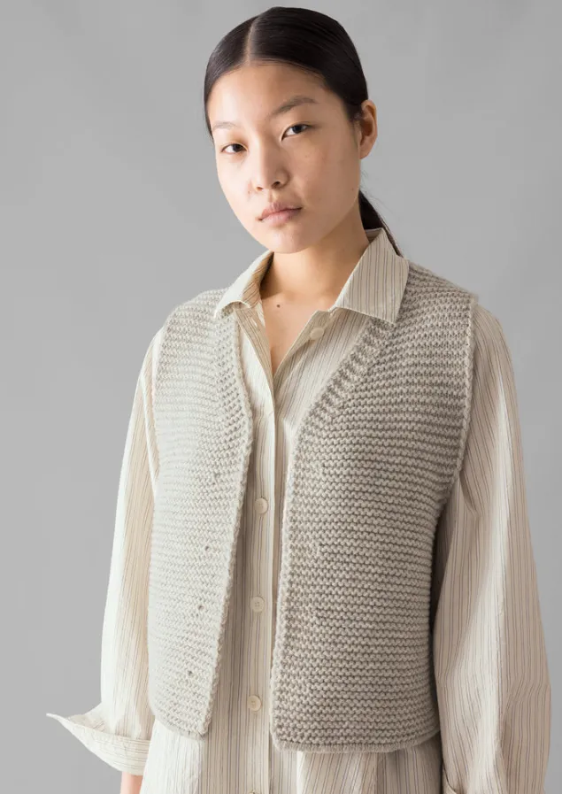 textured_knit_gilet_2.webp Knitwear-TOAST Textured Knit Gilet Harvest