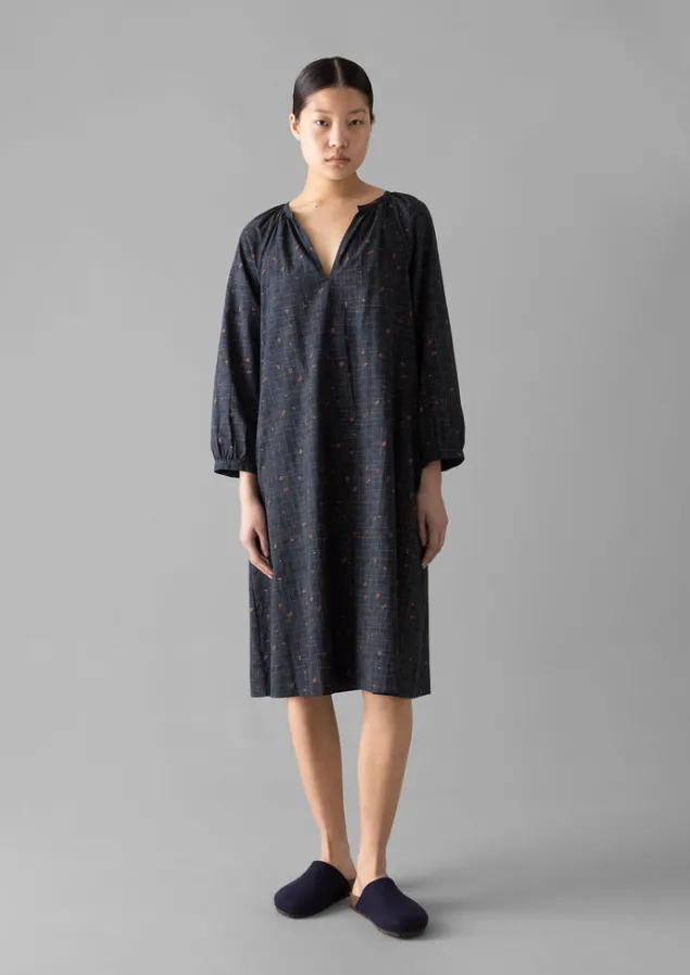 Nightwear | Loungewear-TOAST Trellis Floral Block Print Nightdress Blueberry