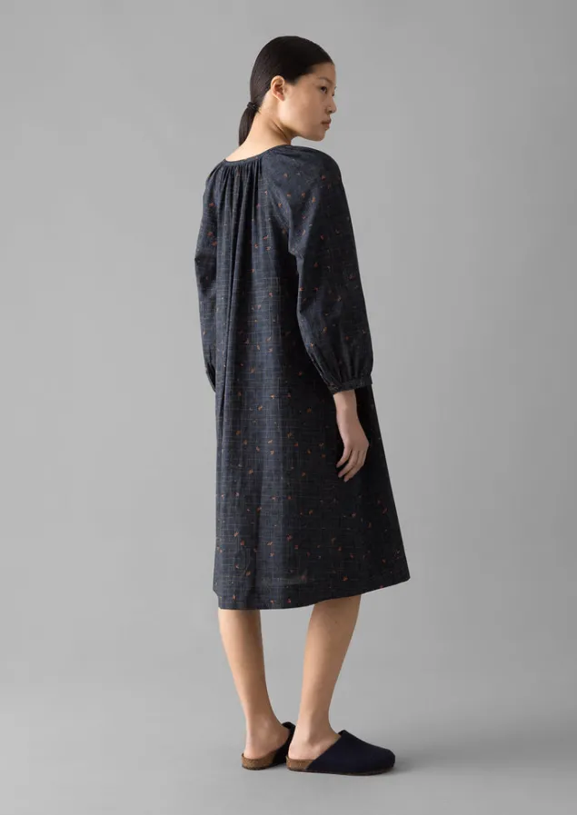 trellis_floral_block_print_nightdress_2-1.webp Nightwear | Loungewear-TOAST Trellis Floral Block Print Nightdress Blueberry