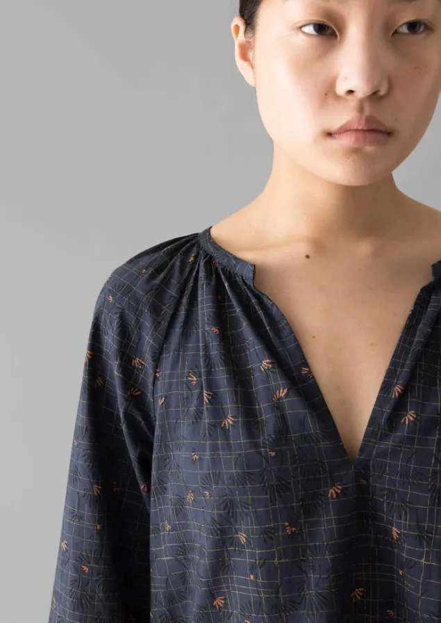trellis_floral_block_print_nightdress_7-1.webp Nightwear | Loungewear-TOAST Trellis Floral Block Print Nightdress Blueberry