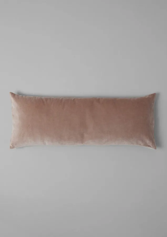 Textiles | Cushions & Covers-TOAST Velvet Bolster Cushion Hellebore/Natural