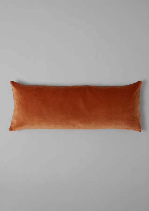 velvet_bolster_cushion_2-1.webp Textiles | Cushions & Covers-TOAST Velvet Bolster Cushion SoftGinger/Natural