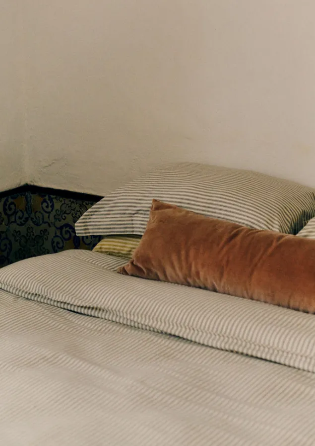 velvet_bolster_cushion_5-1.webp Textiles | Cushions & Covers-TOAST Velvet Bolster Cushion Hellebore/Natural