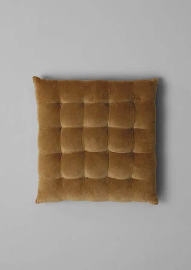 velvet_chair_cushion_2-3.webp Textiles | Cushions & Covers-TOAST Velvet Chair Cushion Olive
