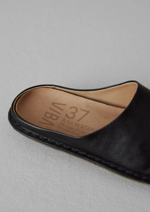 Shoes | Slippers-TOAST Vibae Roma Leather Mules Black