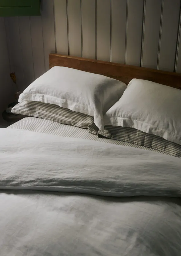 Textiles | Bed Linen-TOAST Washed Linen Cotton Duvet Cover Ecru