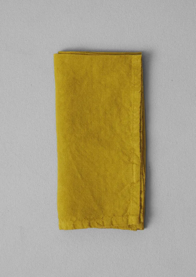 Textiles | Kitchen-TOAST Washed Linen Napkin Ochre