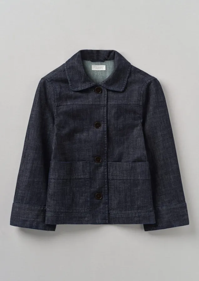 Denim | Coats & Jackets-TOAST Wide Sleeve Organic Denim Jacket Indigo
