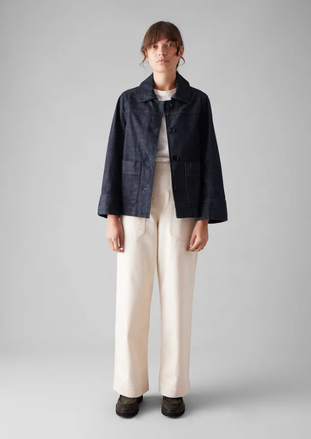 Denim | Coats & Jackets-TOAST Wide Sleeve Organic Denim Jacket Indigo