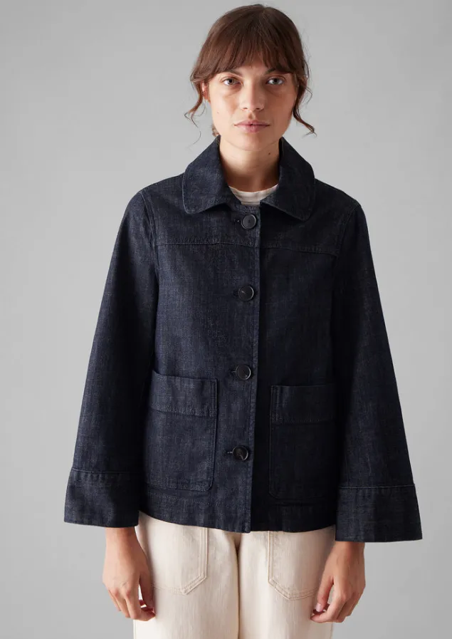 wide_sleeve_organic_indigo_denim_jacket_2.webp Denim | Coats & Jackets-TOAST Wide Sleeve Organic Denim Jacket Indigo