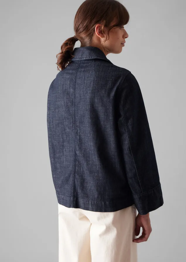 wide_sleeve_organic_indigo_denim_jacket_3.webp Denim | Coats & Jackets-TOAST Wide Sleeve Organic Denim Jacket Indigo