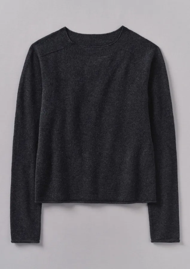 Loungewear | Knitwear-TOAST Wool Cashmere Neat Sweater Charcoal