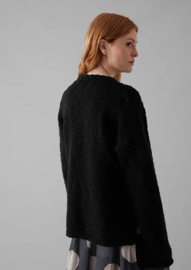 wool_knitted_wrap_jacket_24.webp Jersey | Loungewear-TOAST Wool Knitted Wrap Jacket Black